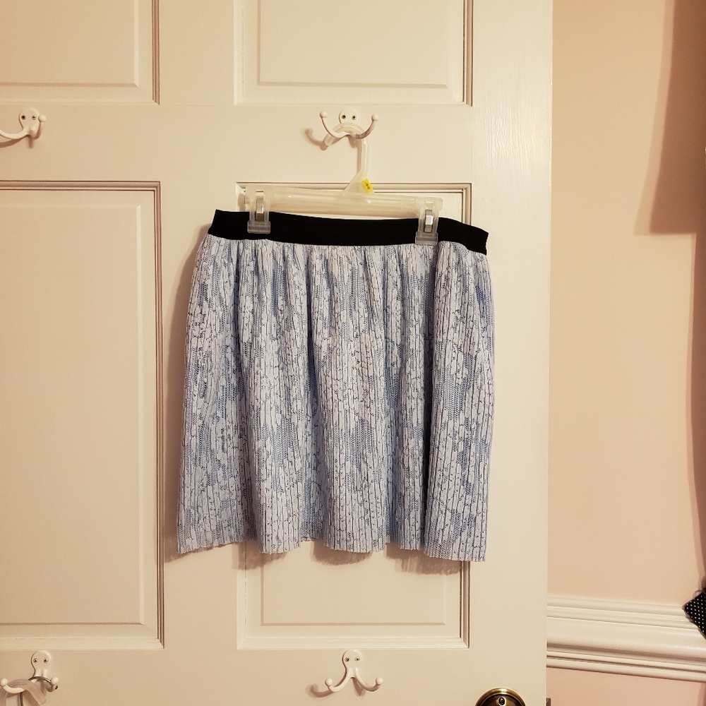 Blue, flowy skirt
